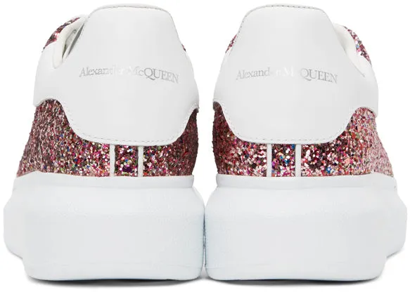 Alexander McQueen SSENSE Exclusive Pink Galaxy Glitter Oversized Sneakers