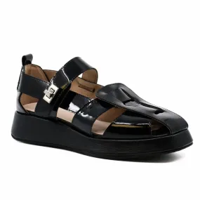 All Black - Women's Patty Lock Sandal