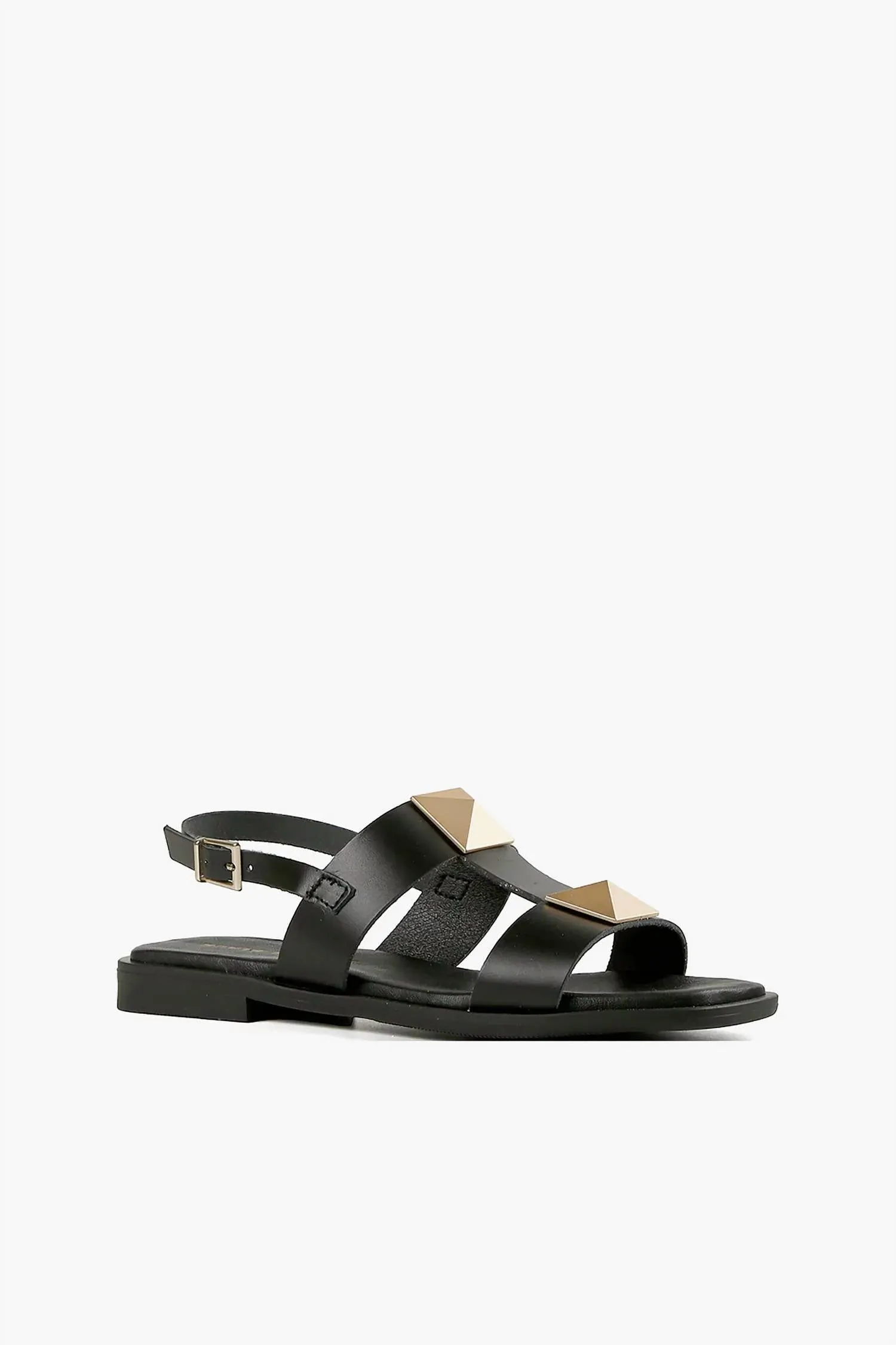 All Black - Women's Pyramid Stud Sandal