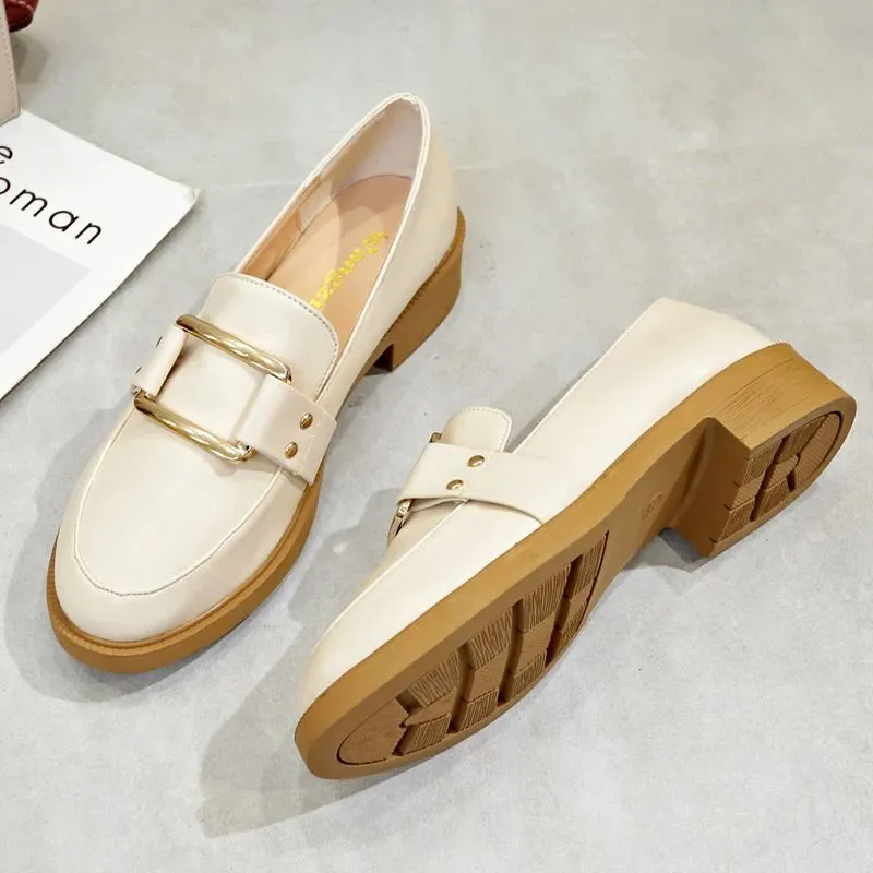 Cuzcare Women Loafers Leather Oxford Shoes