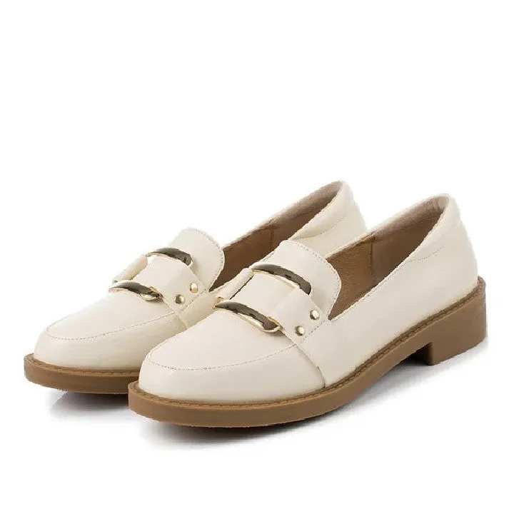 Cuzcare Women Loafers Leather Oxford Shoes