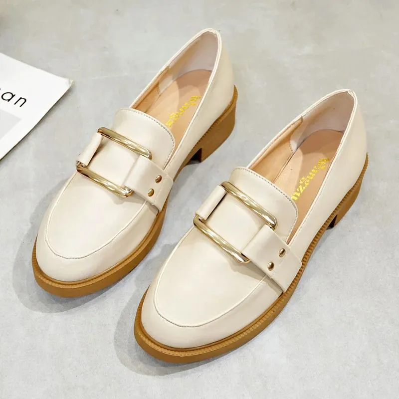 Cuzcare Women Loafers Leather Oxford Shoes