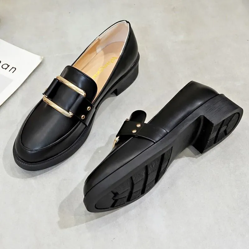 Cuzcare Women Loafers Leather Oxford Shoes