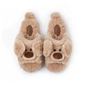 Doozoo Dynamic Fuzzy Slipper In Khaki