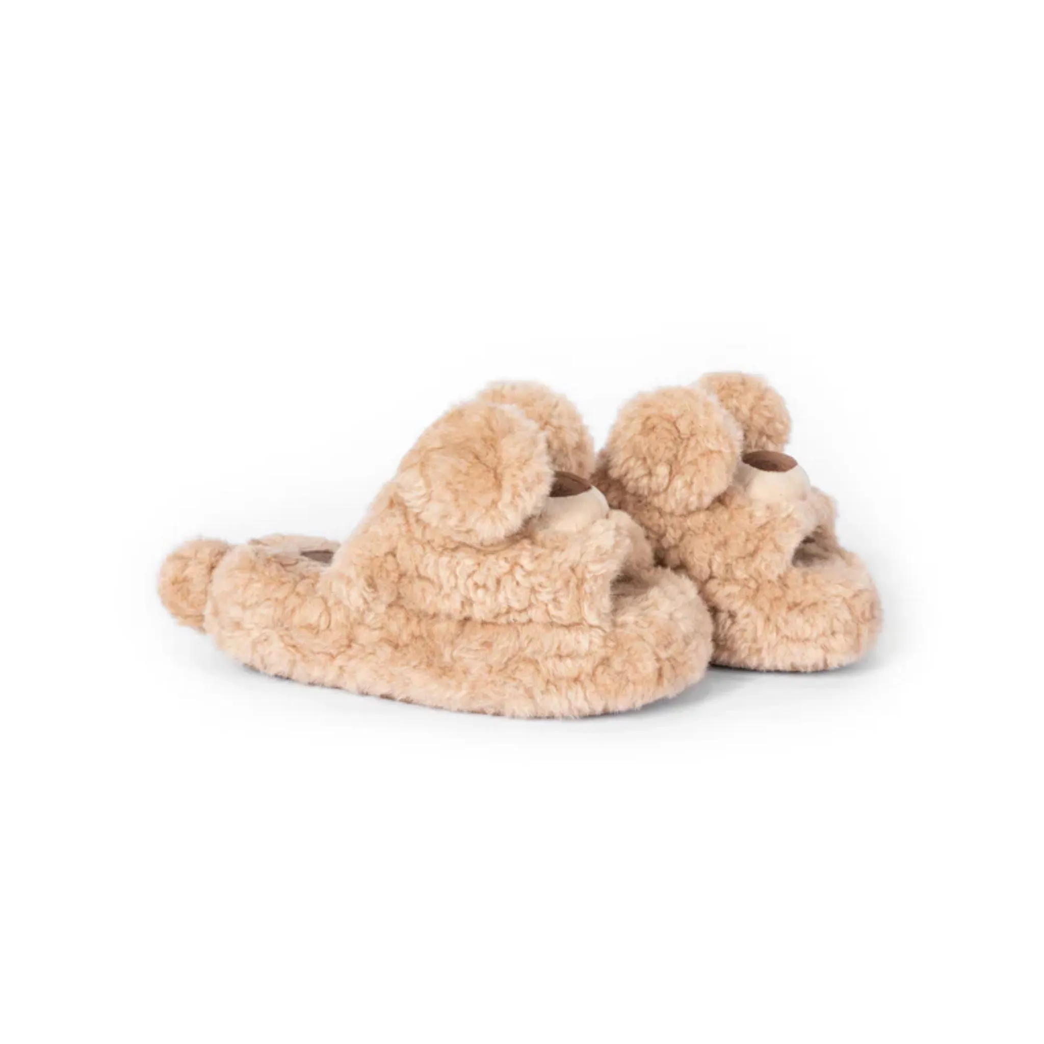 Doozoo Dynamic Fuzzy Slipper In Khaki