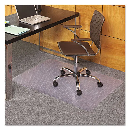 Everlife Light Use Chair Mat For Flat Pile Carpet, Rectangular, 36 X 44, Clear