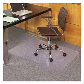 Everlife Light Use Chair Mat For Flat Pile Carpet, Rectangular, 36 X 44, Clear