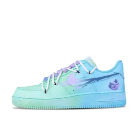 Extra Lace Blue Green Gradient Custom Air Force 1