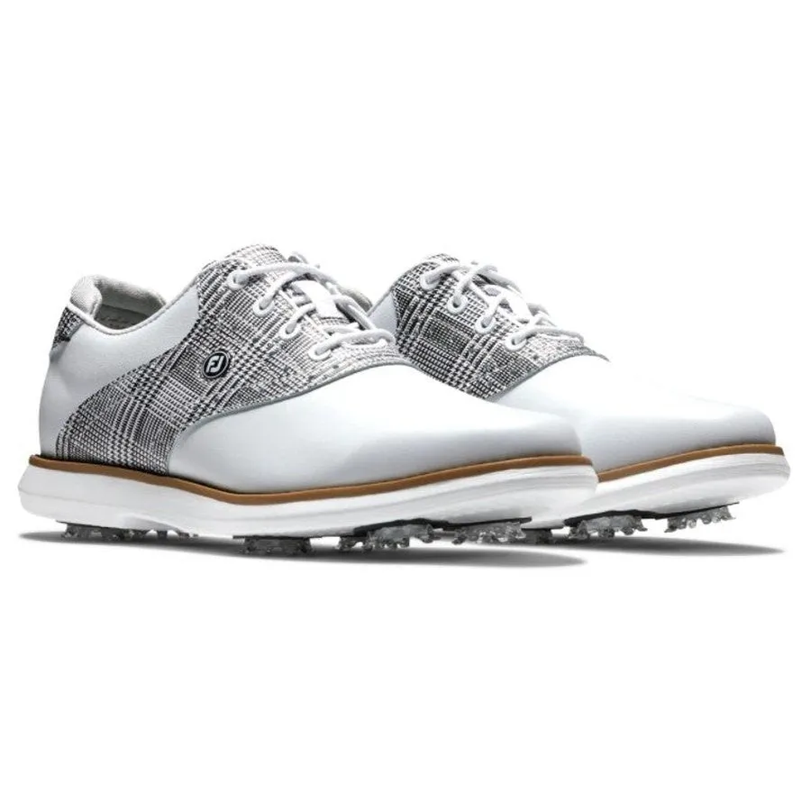 FootJoy Ladies Traditions Golf Shoes - White/Multi Print
