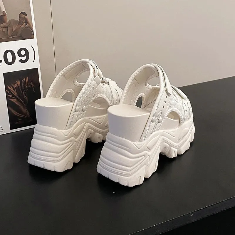 Joskaa 2024 New White Chunky Sandals