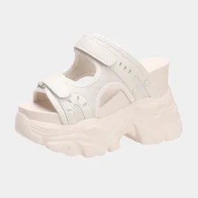 Joskaa 2024 New White Chunky Sandals