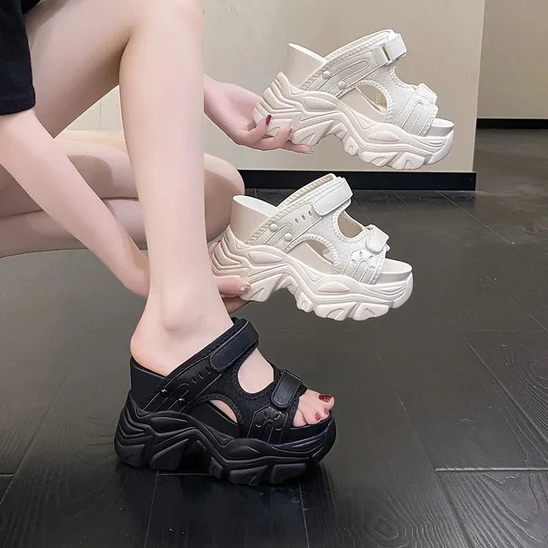 Joskaa 2024 New White Chunky Sandals