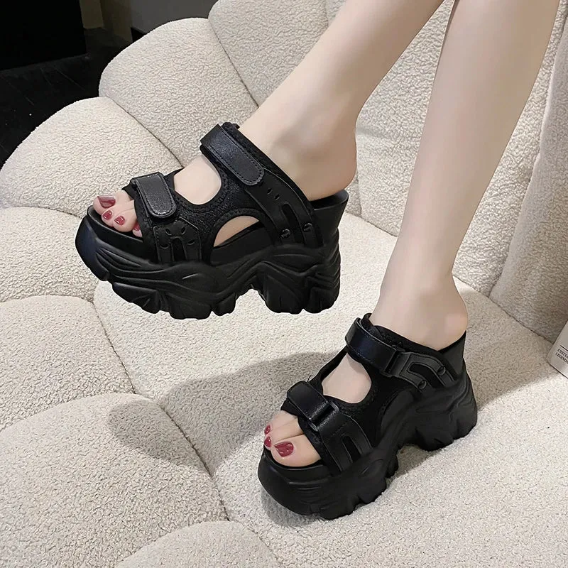 Joskaa 2024 New White Chunky Sandals