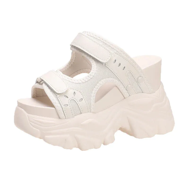 Joskaa 2024 New White Chunky Sandals