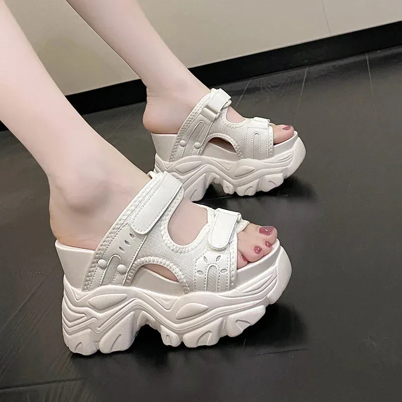 Joskaa 2024 New White Chunky Sandals