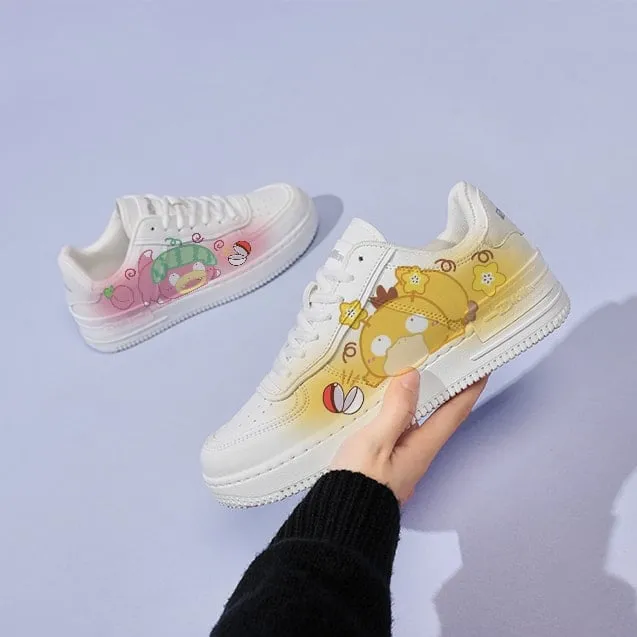 Kawaii Cartoon Duck Print Low-top Sneakers