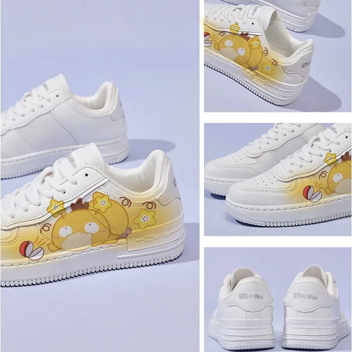 Kawaii Cartoon Duck Print Low-top Sneakers