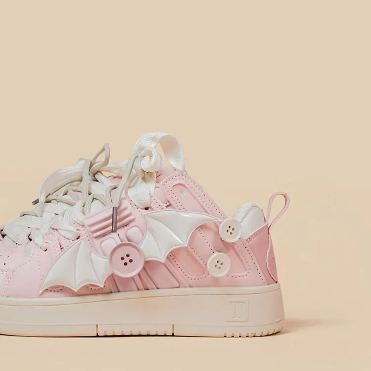 Kawaii Cute Pink Loli Style Flat Sneakers