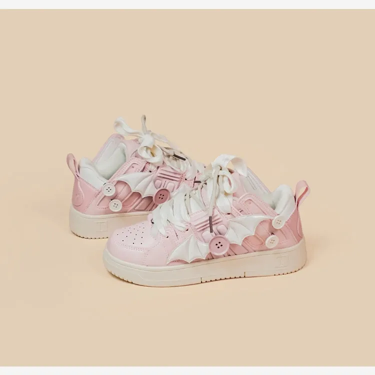 Kawaii Cute Pink Loli Style Flat Sneakers