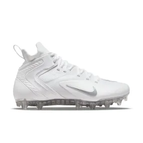 Nike Alpha Huarache 8 Elite White/Silver Lacrosse Cleats