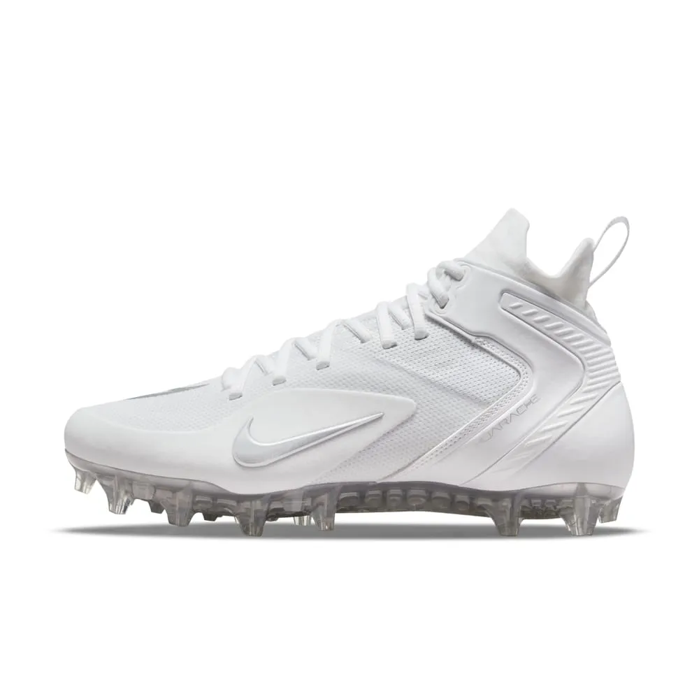 Nike Alpha Huarache 8 Elite White/Silver Lacrosse Cleats