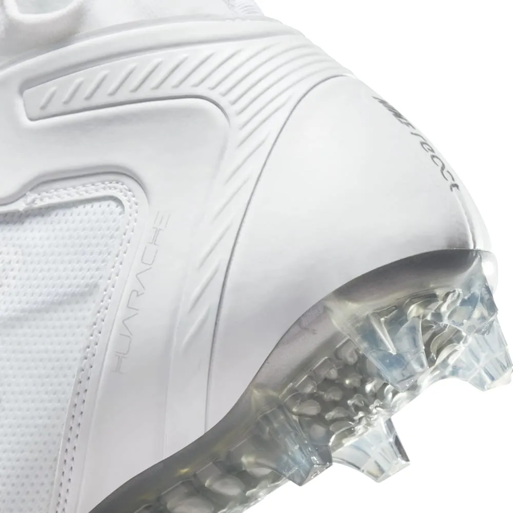 Nike Alpha Huarache 8 Elite White/Silver Lacrosse Cleats