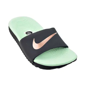 Nike Kawa  (PS) Little Kids' Slides Off Noir-Mint Foam-Metallic Red Bronze