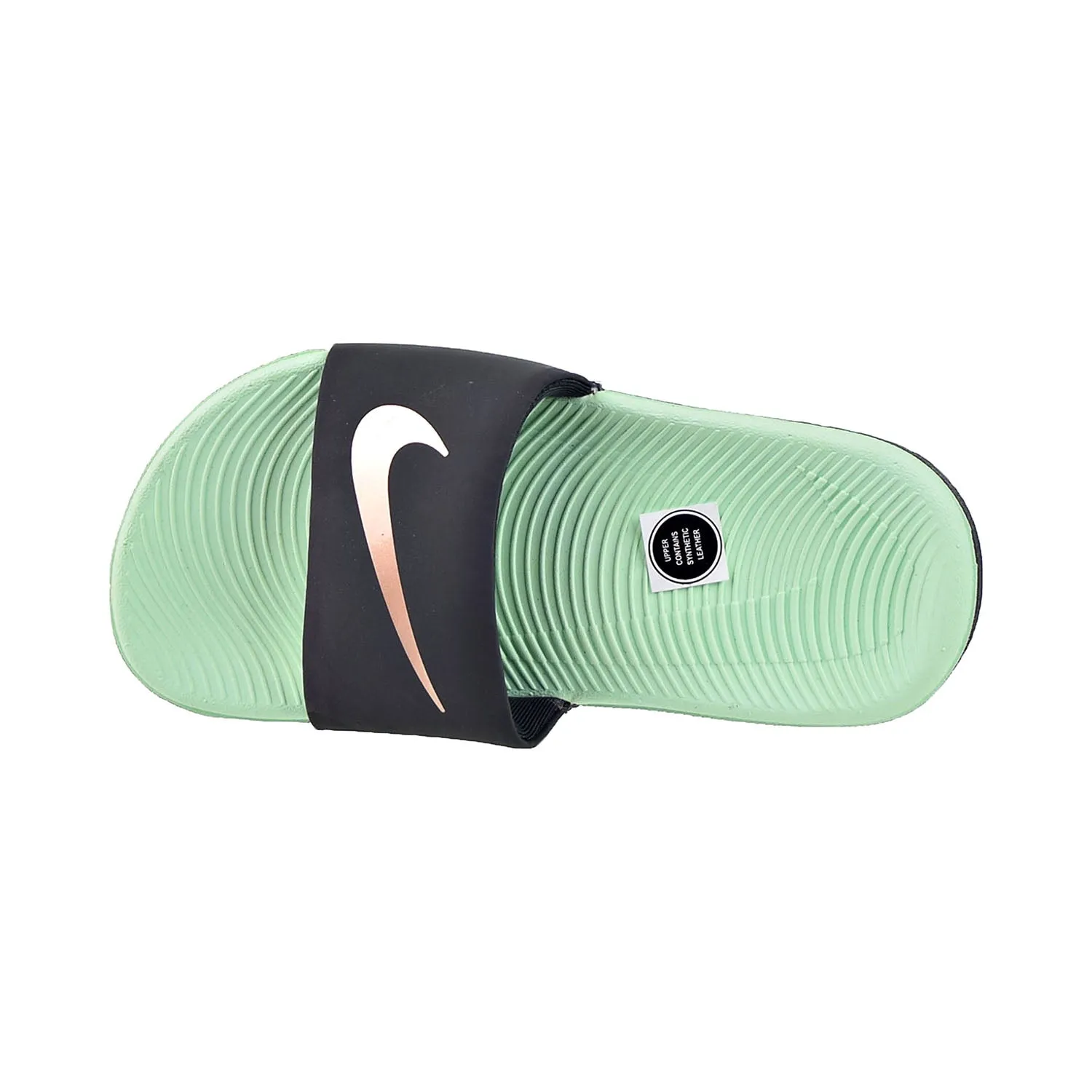 Nike Kawa  (PS) Little Kids' Slides Off Noir-Mint Foam-Metallic Red Bronze
