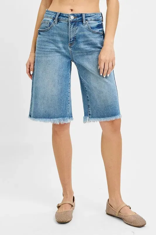 ONLINE EXCLUSIVE RISEN Tummy Control Mid Rise Fit Bermuda