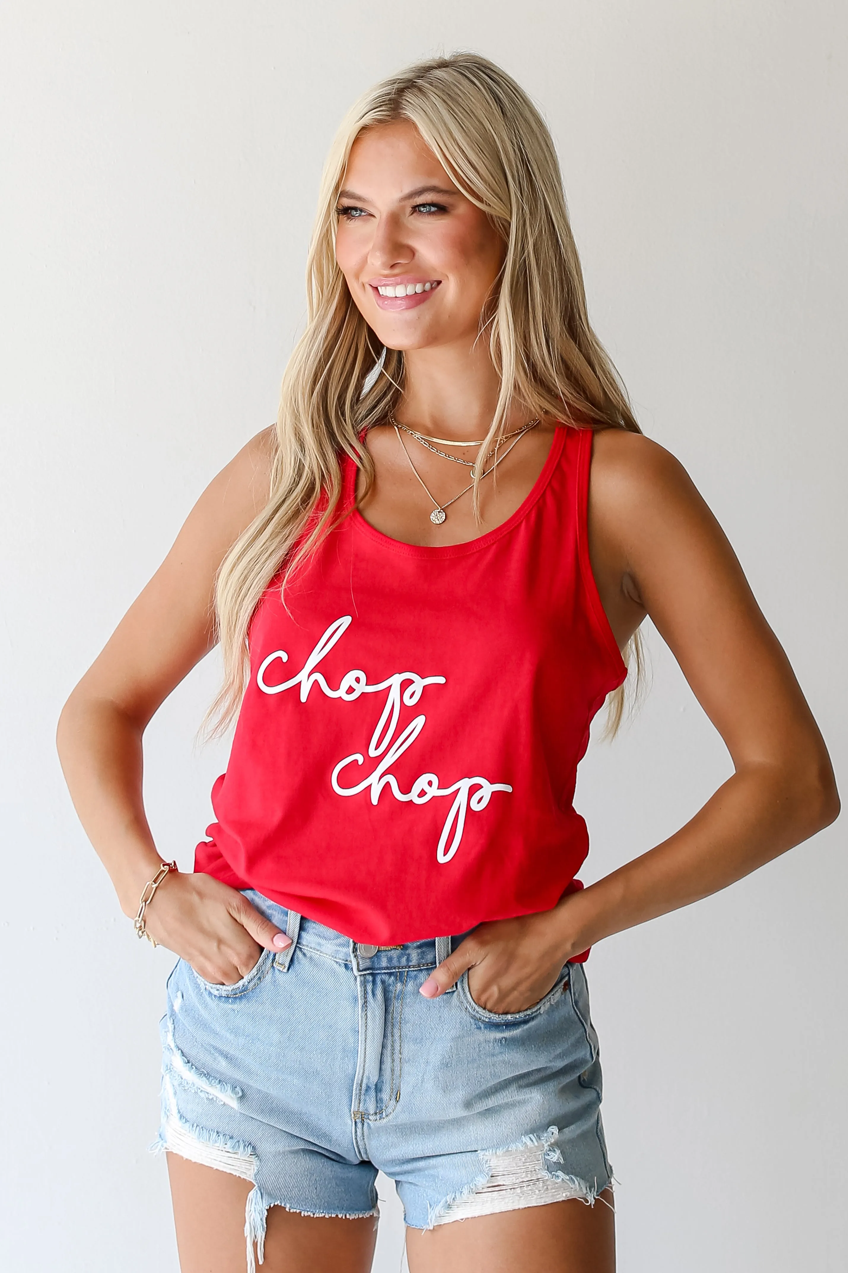 Red Chop Chop Tank