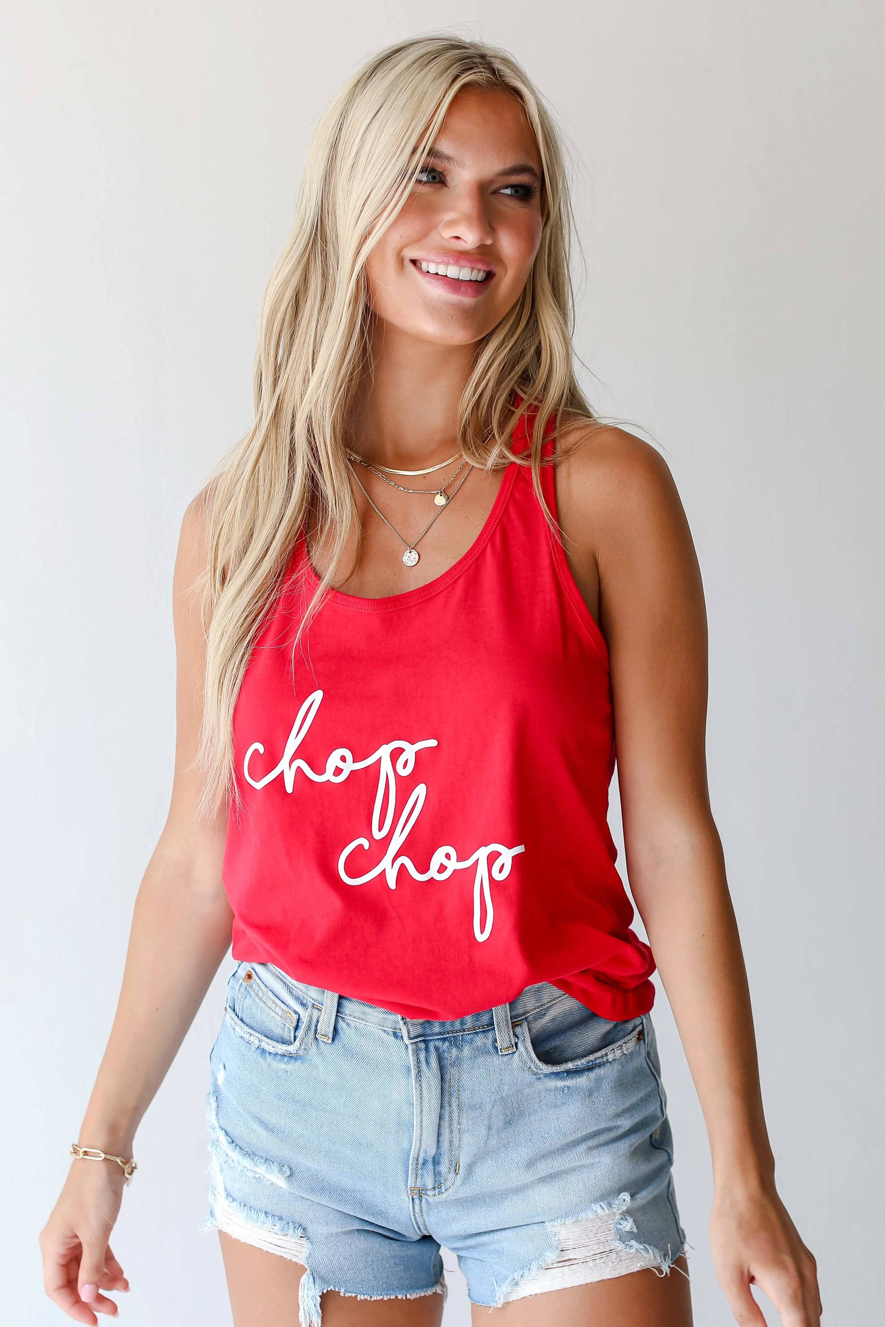 Red Chop Chop Tank