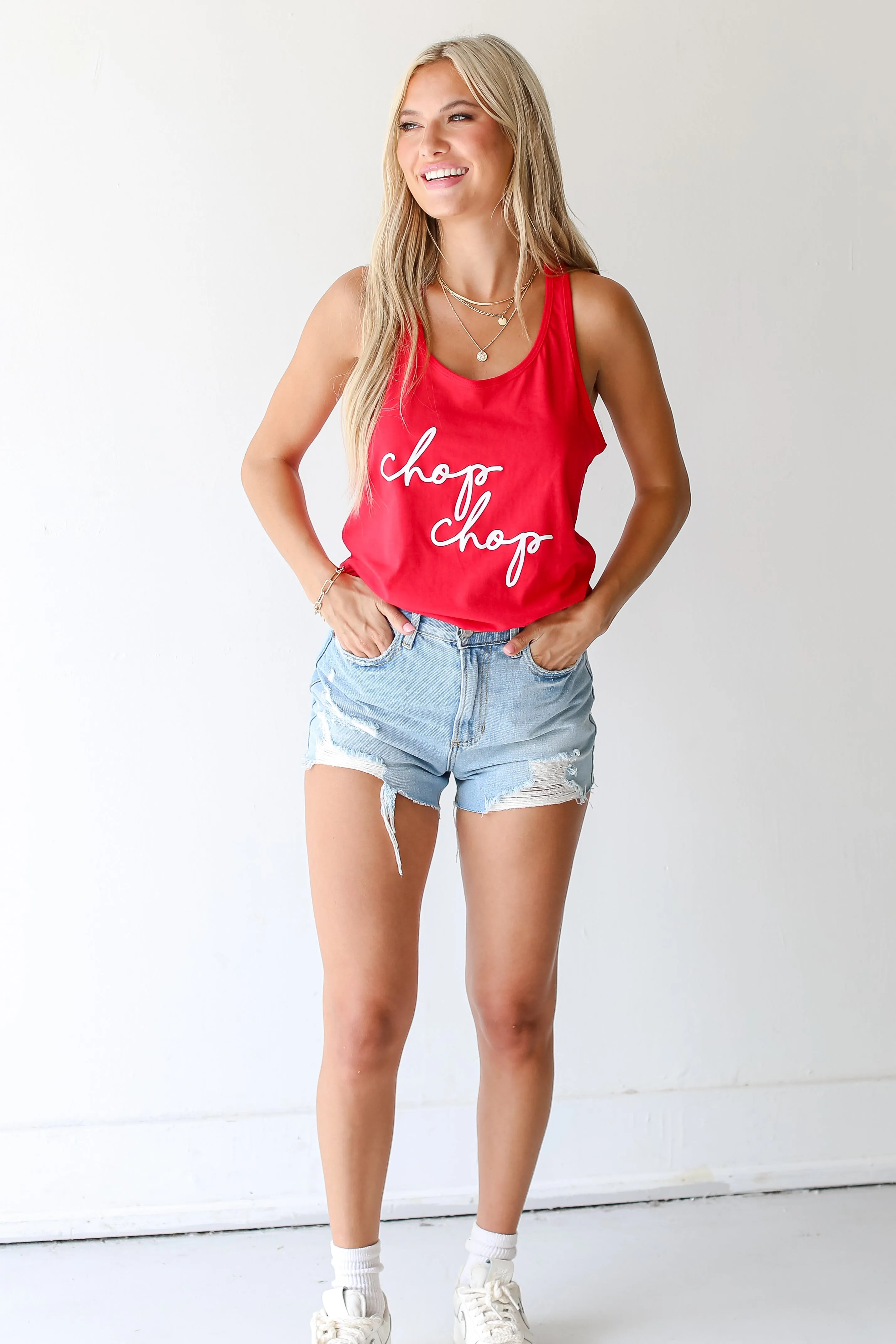 Red Chop Chop Tank