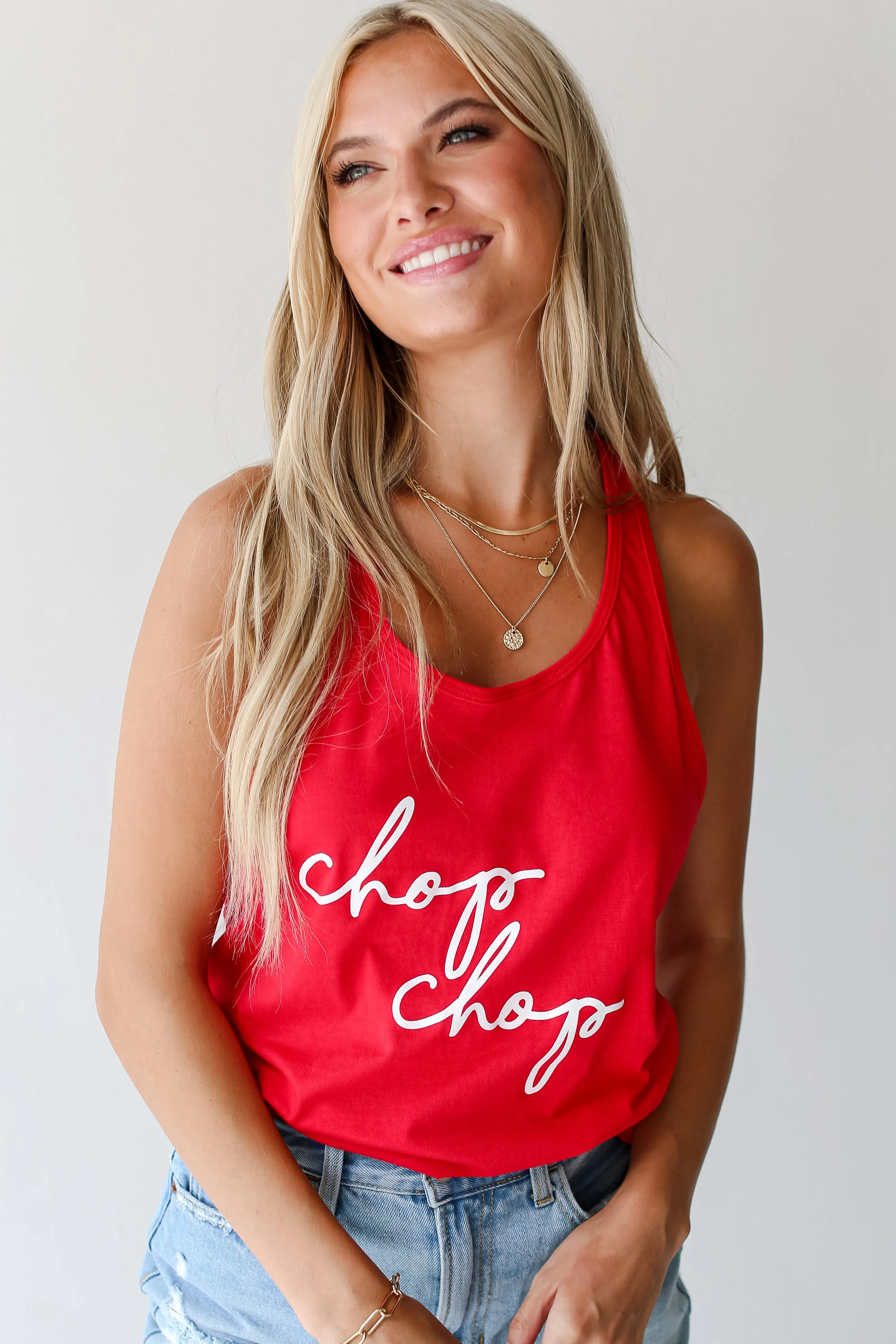 Red Chop Chop Tank