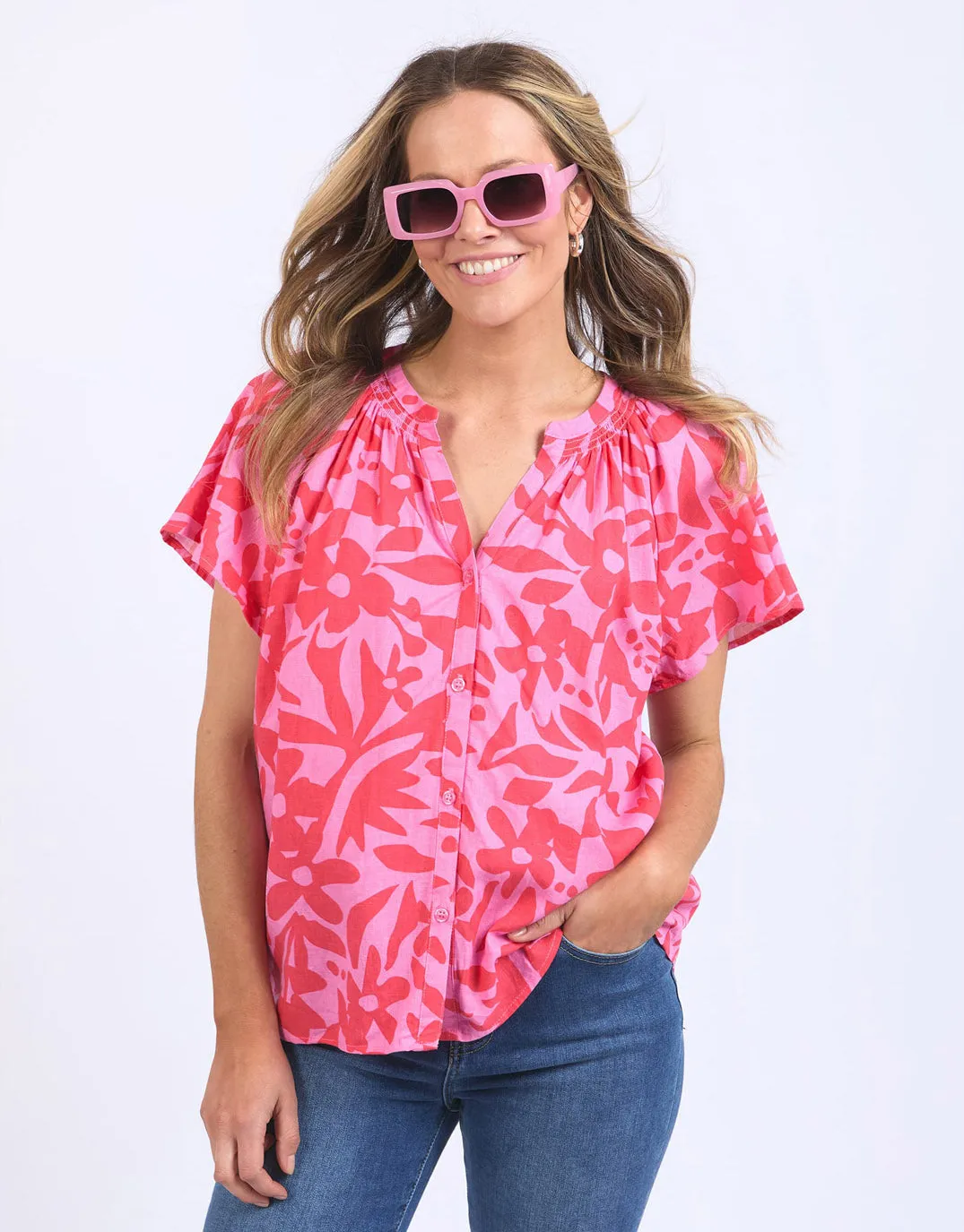 Sunset Hour Blouse - Sunset Hour Print