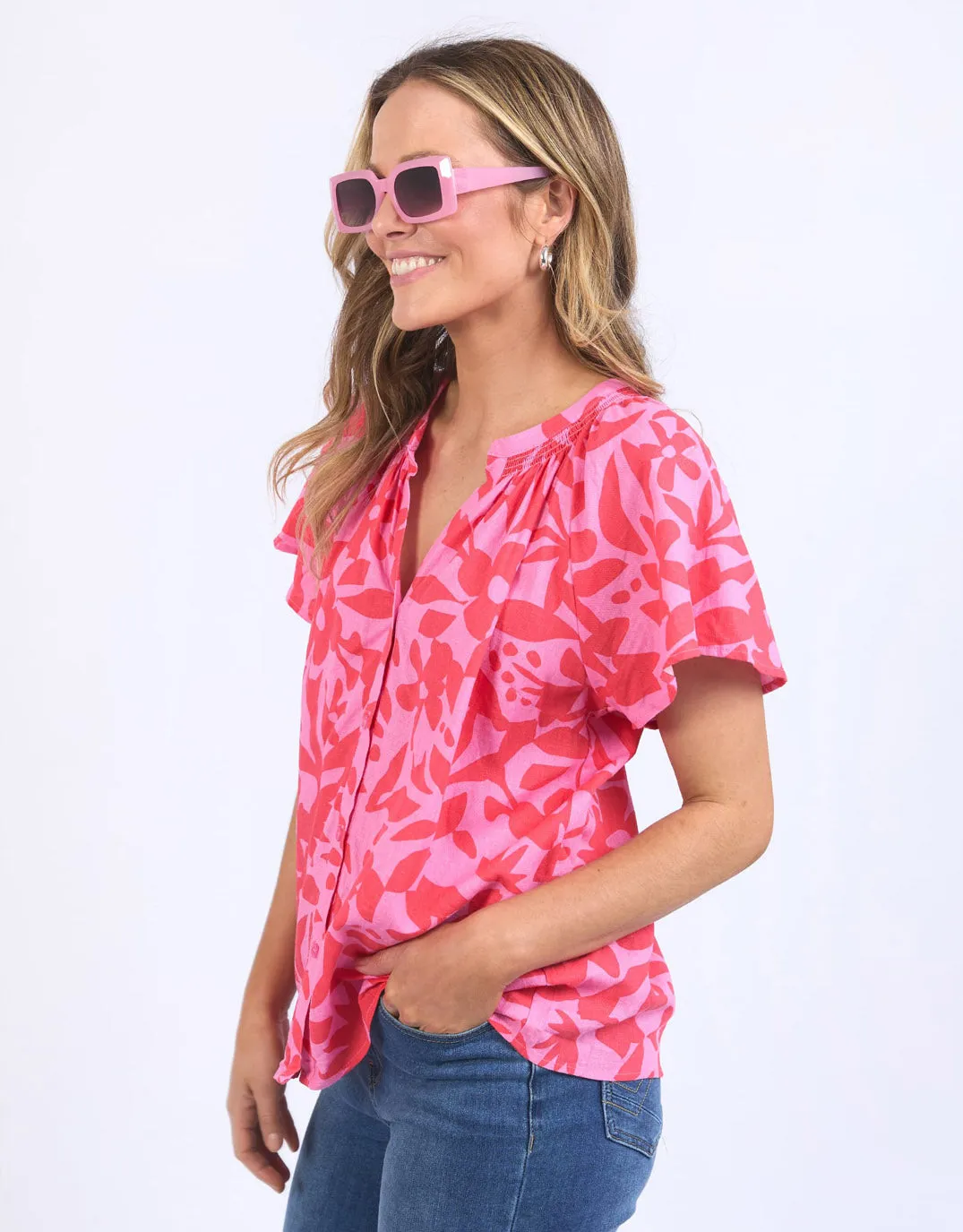Sunset Hour Blouse - Sunset Hour Print