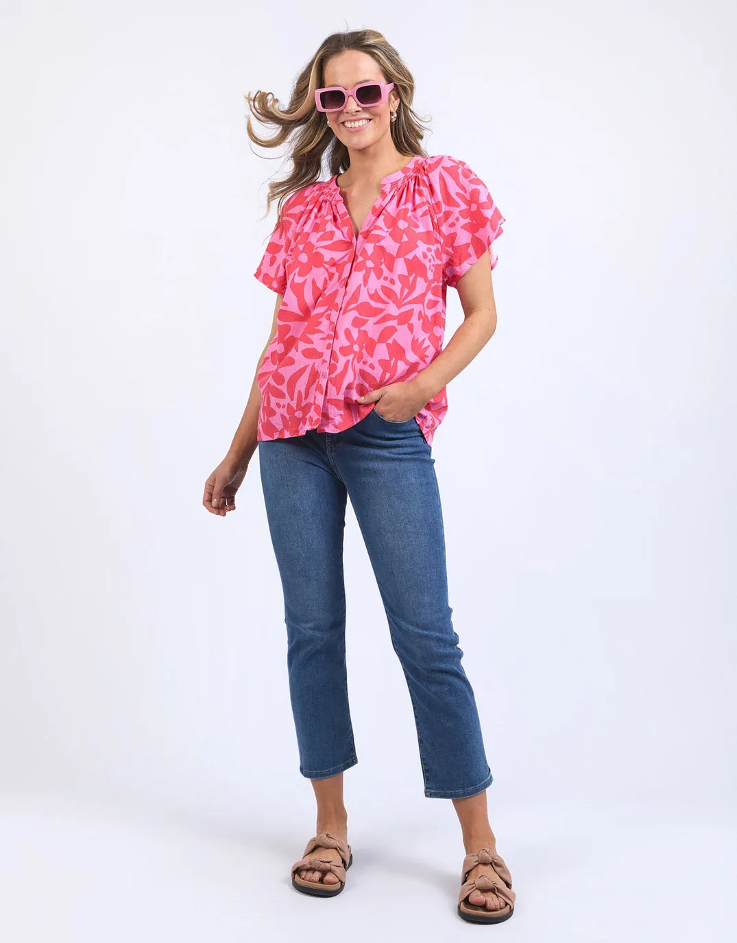 Sunset Hour Blouse - Sunset Hour Print