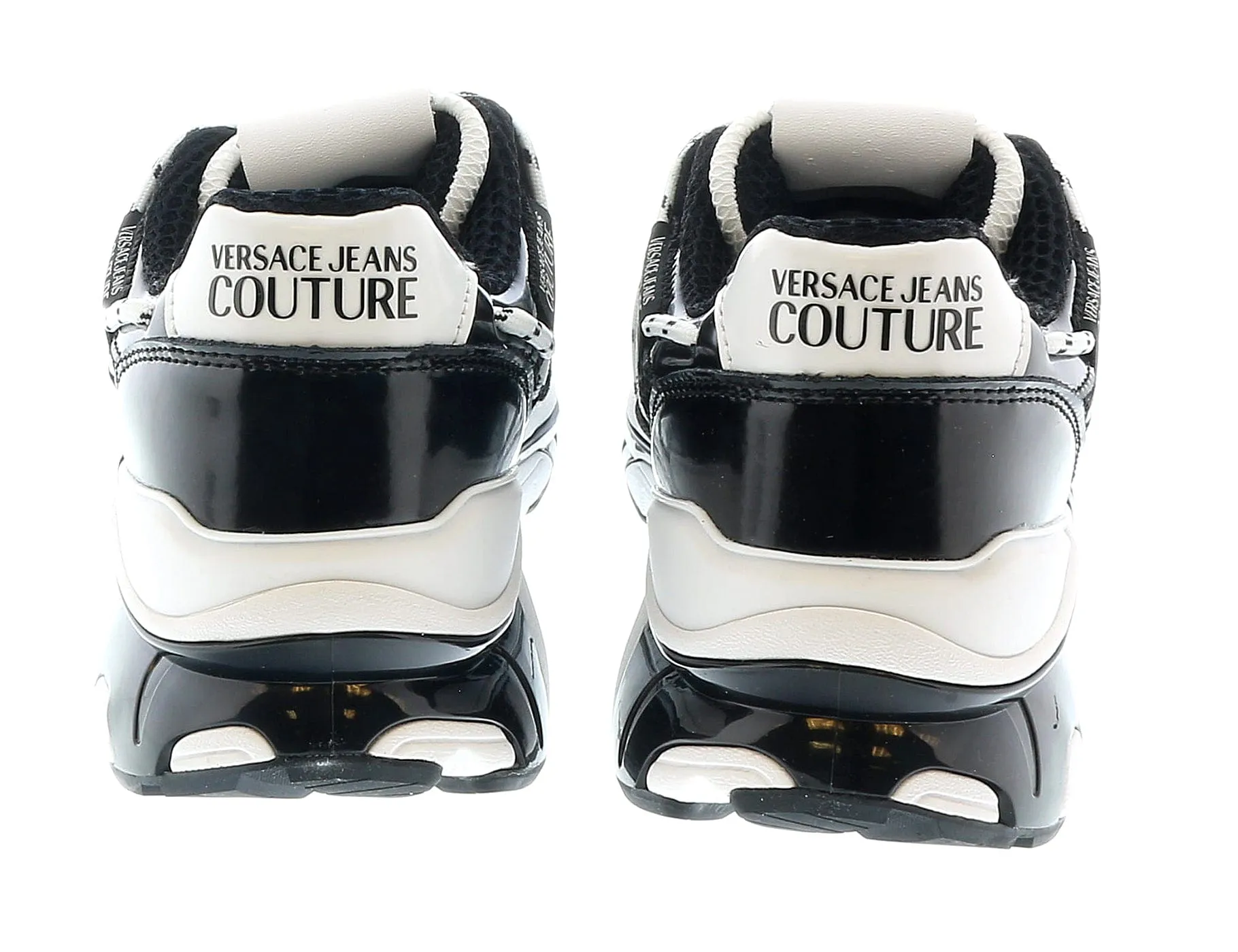 Versace Jeans Couture White/Black Signature Athletic Fashion Sneakers-